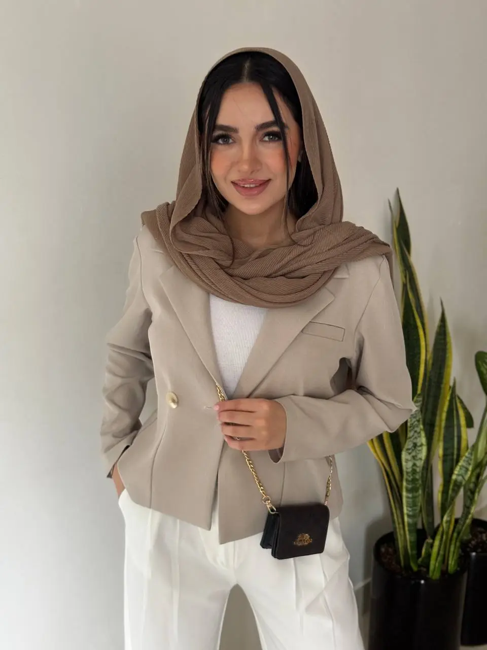 کت کرپ یقه انگلیسی